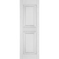 18 in. x 33 in. Primed Western Red Cedar Raised Panel Shutters Pair I5357
