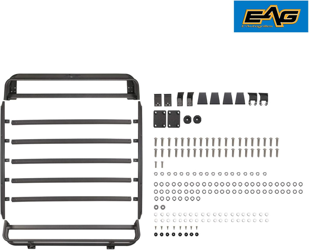 Black Steel Roof Cargo Basket Rack M80395
