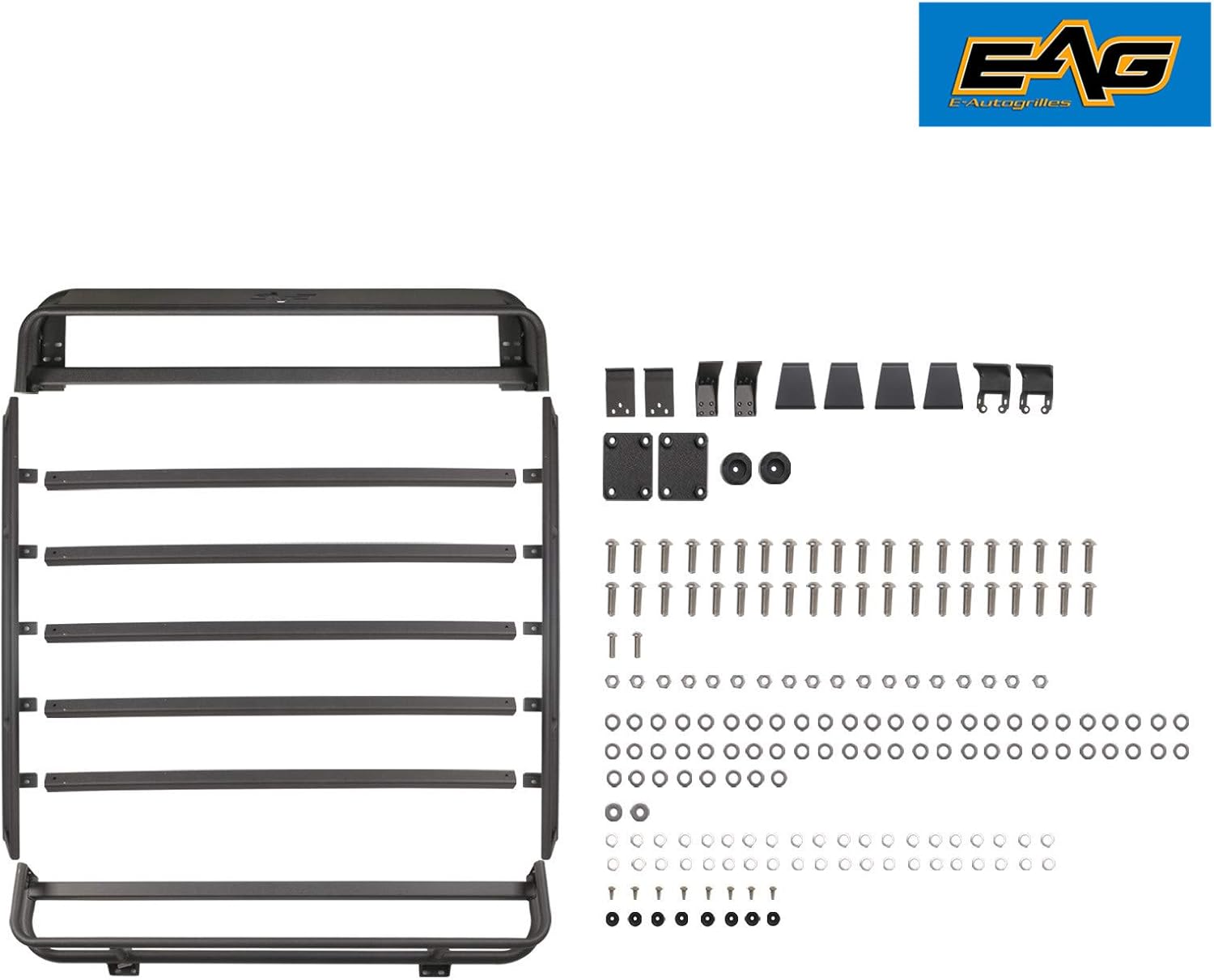 Black Steel Roof Cargo Basket Rack M80395