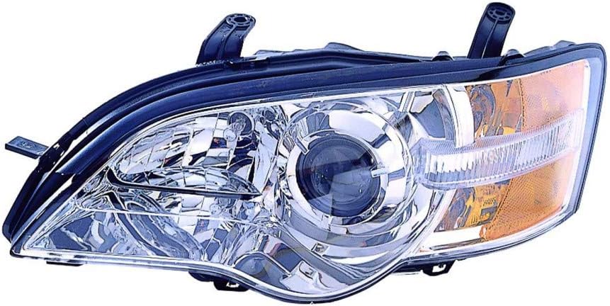 Headlight Assembly for Subaru Legacy 2006 2007 Passenger Side Chrome F2331