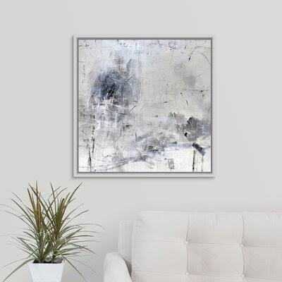 White Floater Frame Painting on Canvas E211