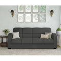 Gray Microfiber Storage Arm Convert-a-Couch U654677