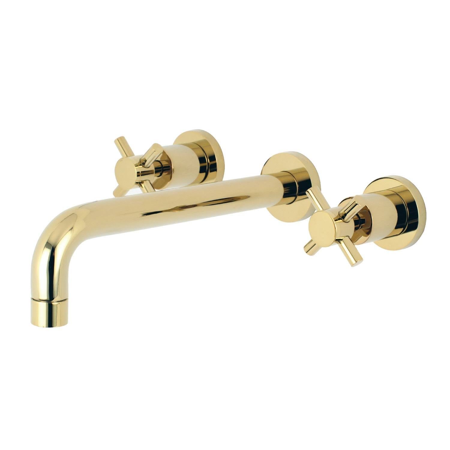 Polished Brass Wall Mount Roman Tub Faucet C496