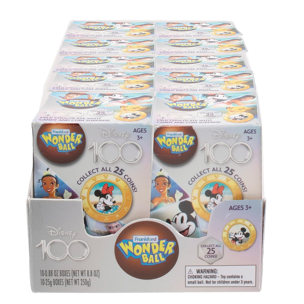 Milk Chocolate Wonder Ball with Surprise Collectible Coin, 10 Pack D7466