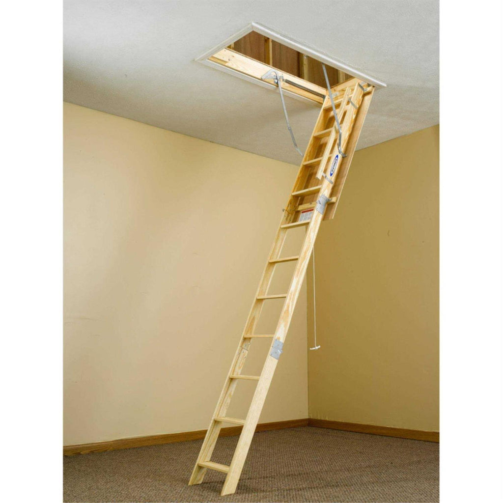 10.2 ft. H x 22.5 In. W Wood Attic Ladder 250 lb. Capacity W500591