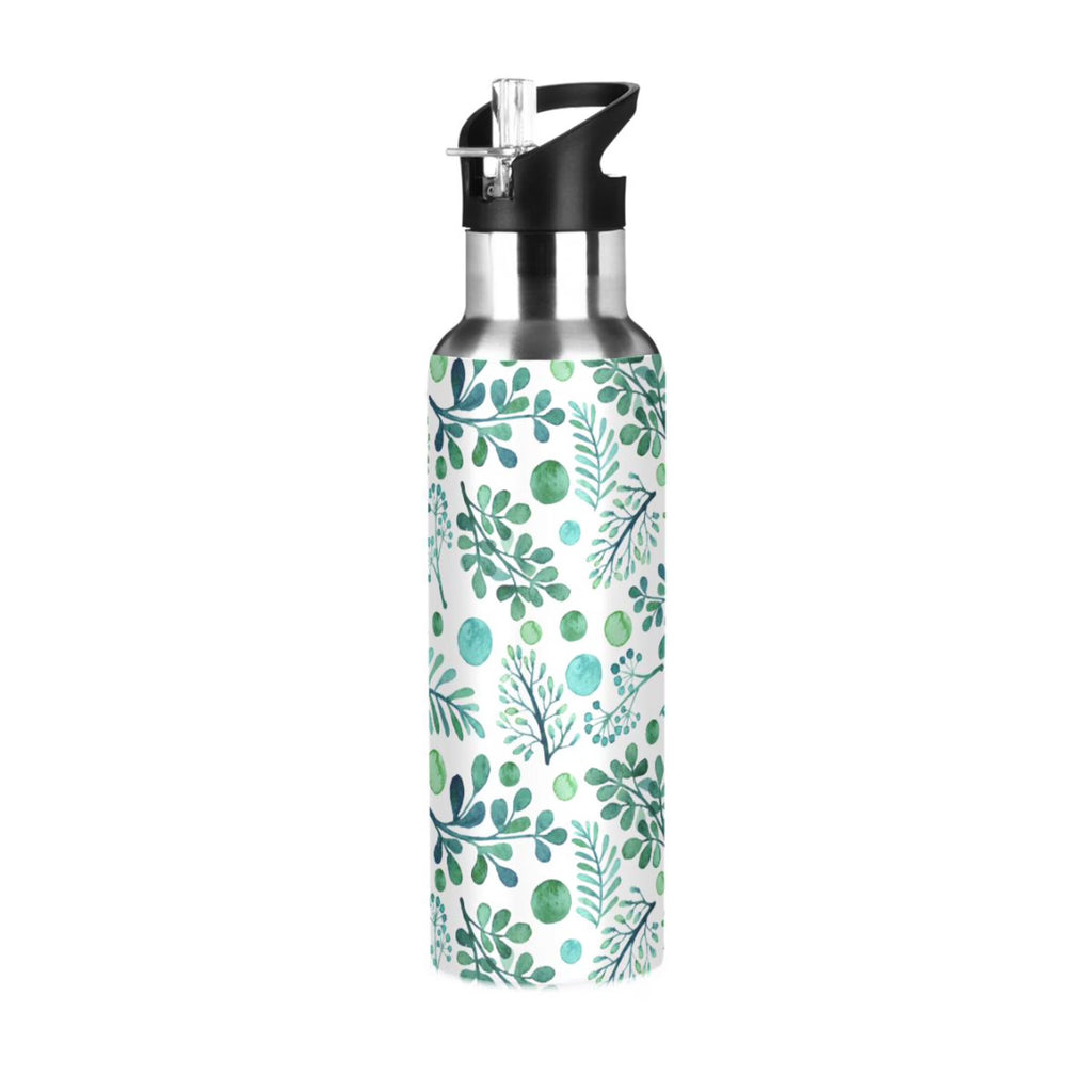 20 oz Insulated Stainless Steel Water Bottle with Straw Lid I458461