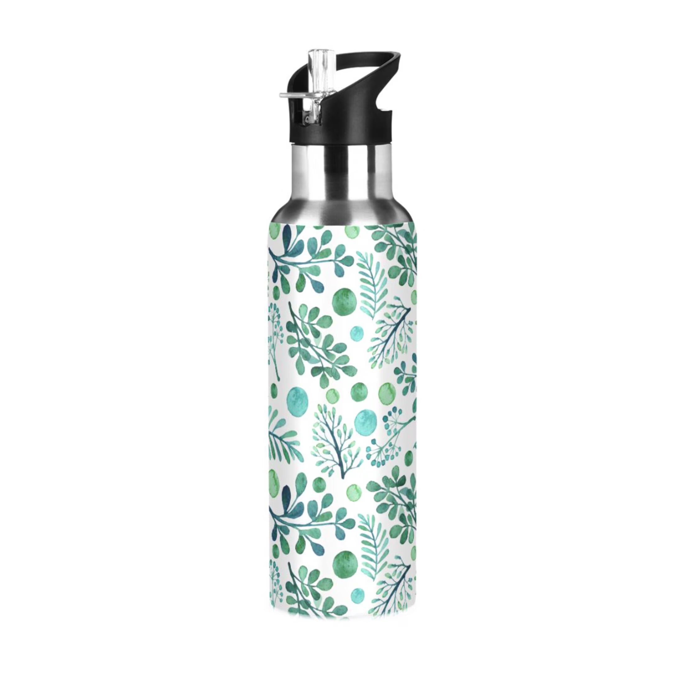 20 oz Insulated Stainless Steel Water Bottle with Straw Lid I458461