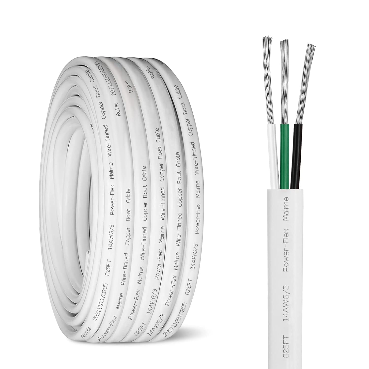 14 Gauge 50Ft Tinned Copper Marine Wire Y31836