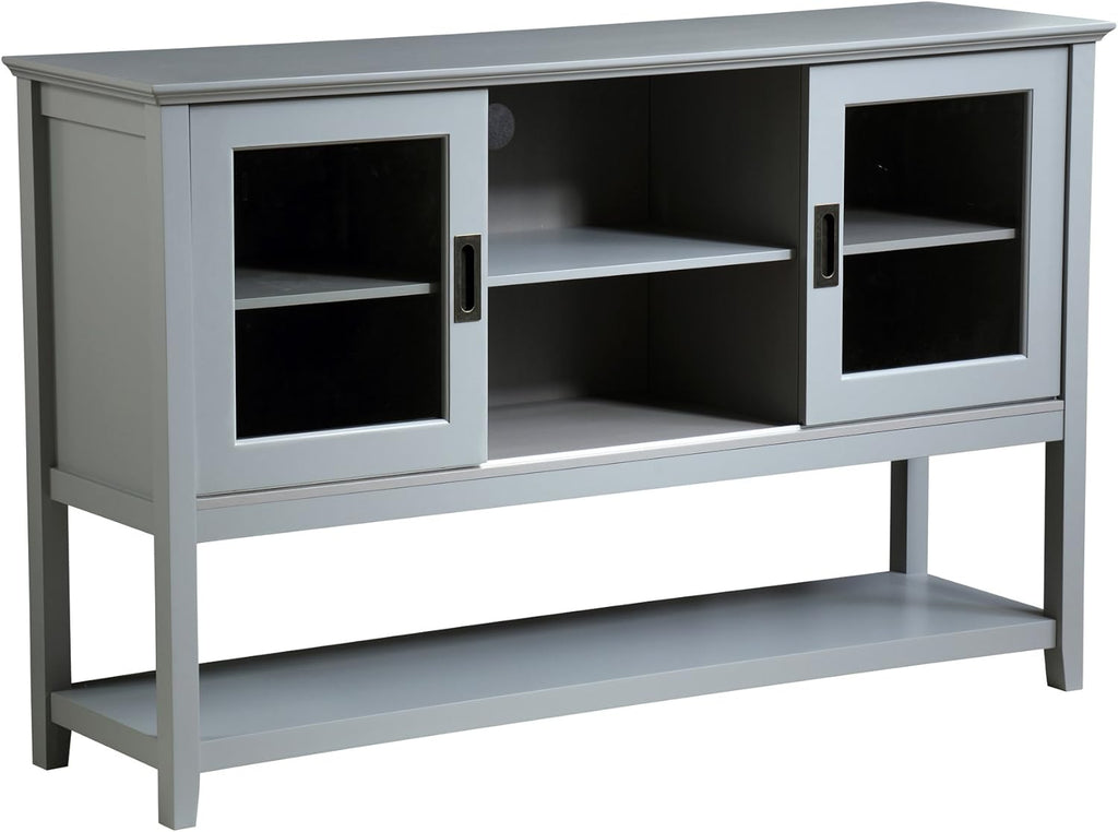 Gray Wood Sideboard Cabinet with Sliding Doors L8941
