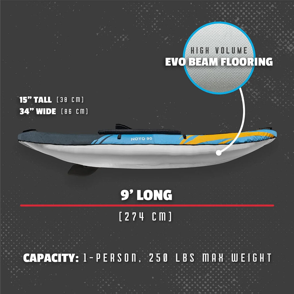 Open Box 90 Inflatable Touring Kayak with Cover B837