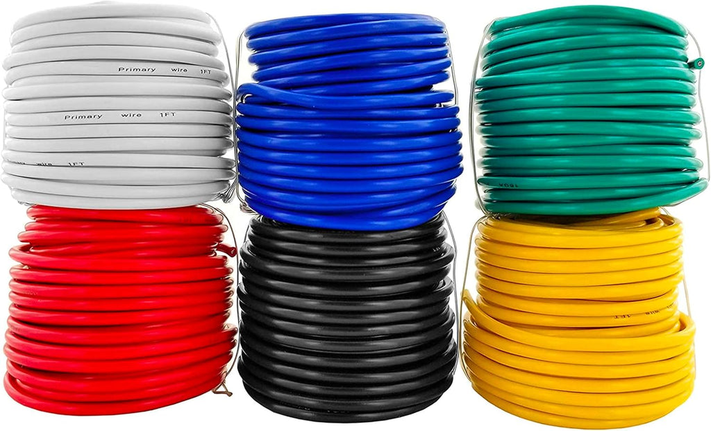 14 Gauge Pure Copper Stranded Electrical Wire - 100 Foot Red/Black H59788
