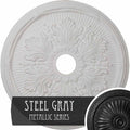 Hand-Painted Steel Gray Ceiling Medallion G568534