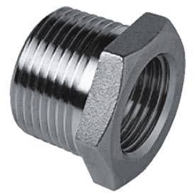 304 Cast Pipe Fitting Hex Bushing 1 x 3/8 NPT Male x Female Pkg Qty 50 H5694