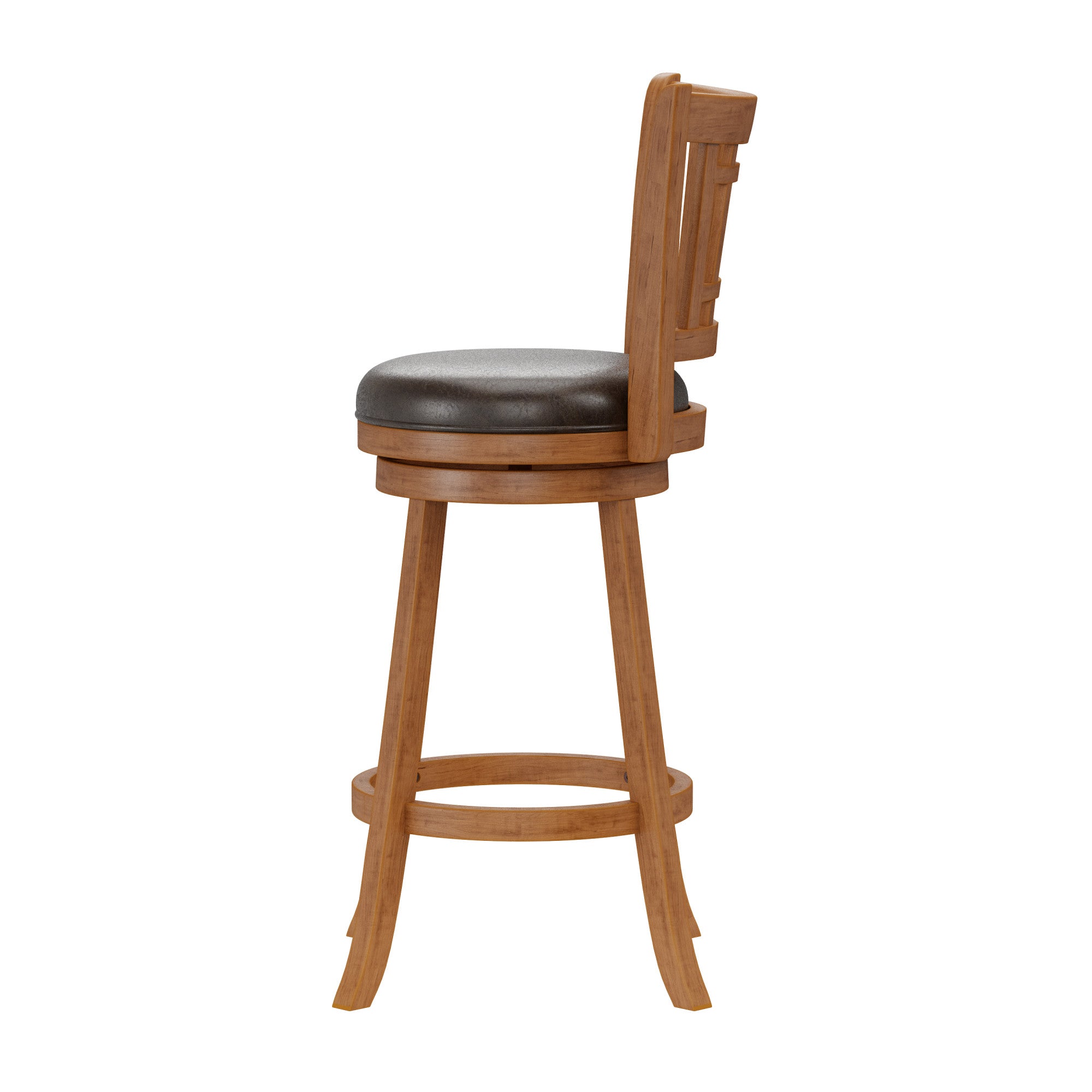 Brown Swivel Bar Stool W7138