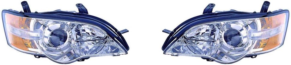 Headlight Assembly for Subaru Legacy 2006 2007 Passenger Side Chrome F2331
