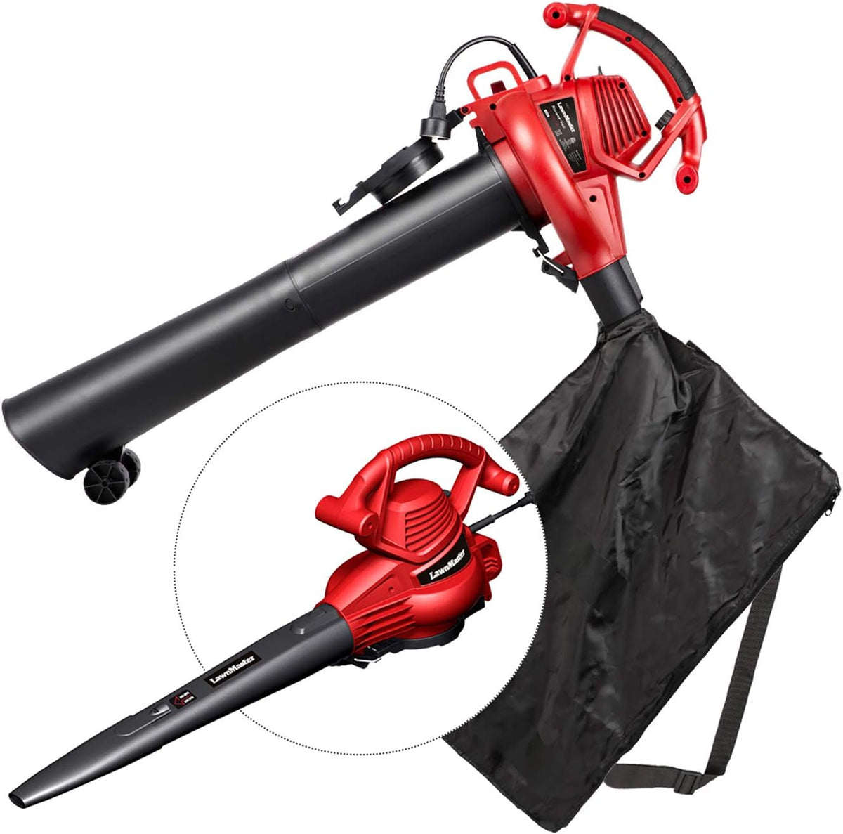Electric Blower Vacuum Mulcher 12 Amp 2-Speed with Metal Impeller Pack of 2 R82584