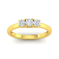10k Yellow Gold Three Stone Diamond Ring X334