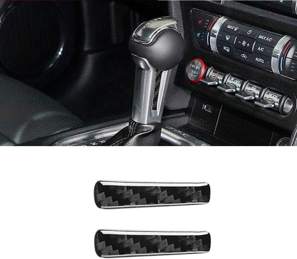 Carbon Fiber Control Handle Trim Cover Accessories for Ford Mustang 2015-2021 (2PCS Black) K596