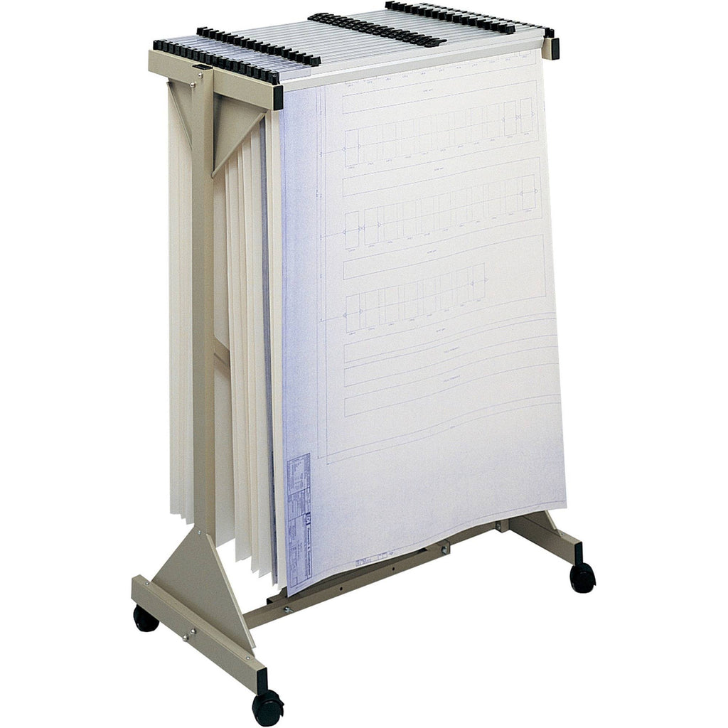 Mobile Blueprint Plan Center with 4 Casters Steel K404