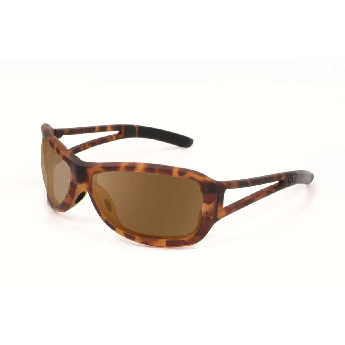 Matte Demi Black Brown Frame Brown Silver FM Lens Sunglasses W479