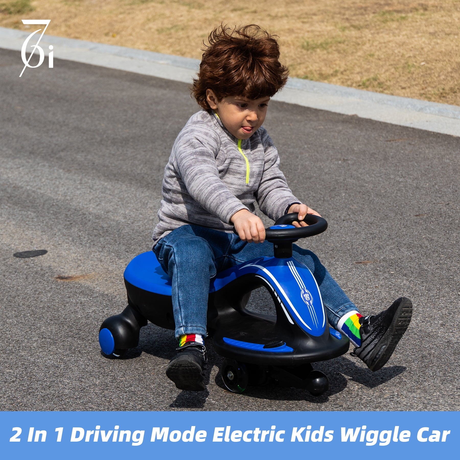 Electric Pedal Push Ride On Toy Wiggle Car with LED Flashing Wheels E8632
