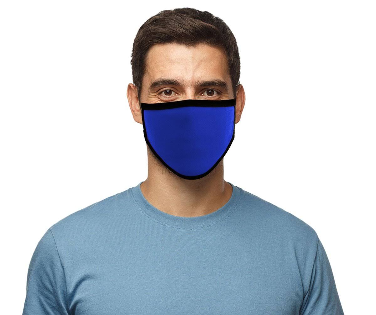 Royal Blue 100% Cotton Face Mask with Filter Pocket, 12 Pack L425