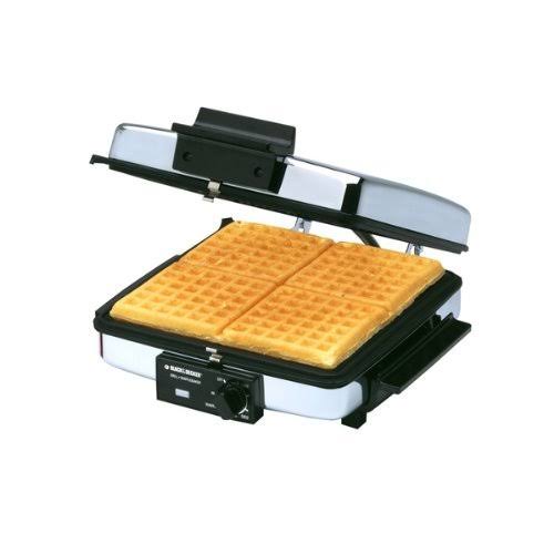 Compact Nonstick 3-in-1 Indoor Grill/Griddler & Waffle Maker with Chrome Housing G202