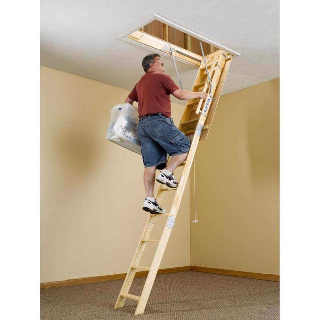 10.2 ft. H x 22.5 In. W Wood Attic Ladder 250 lb. Capacity W500591