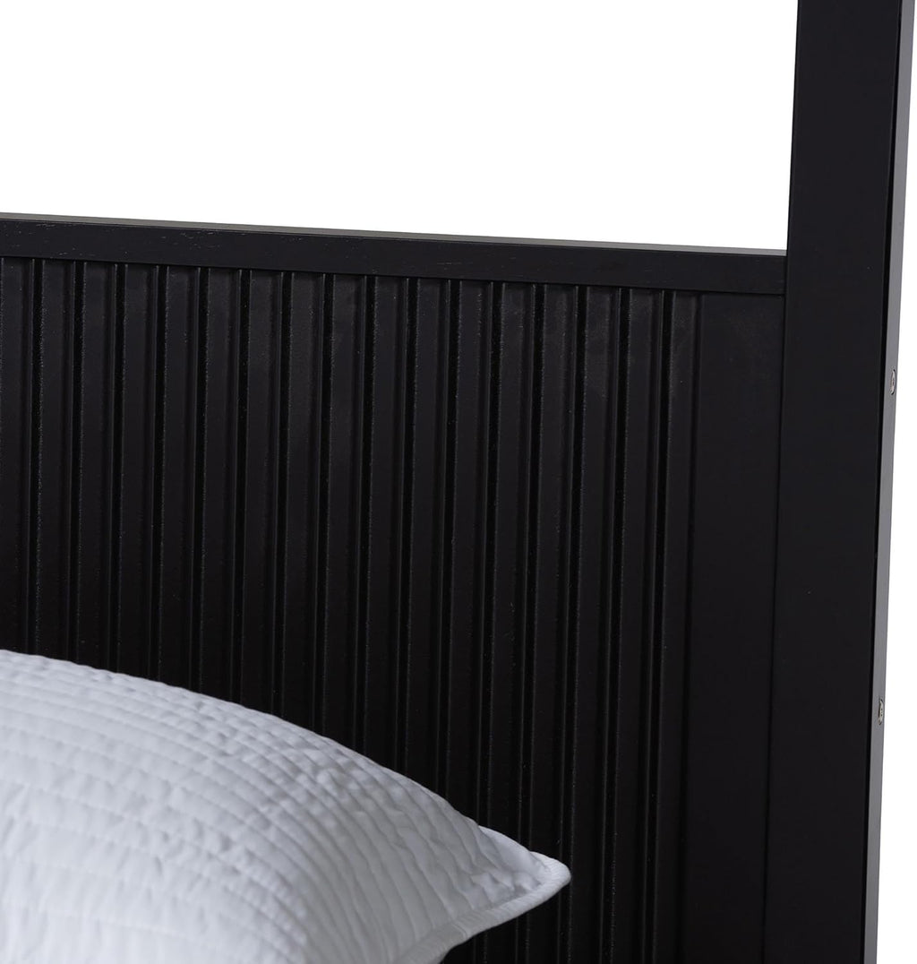 Black King Wood Canopy Bed X2157