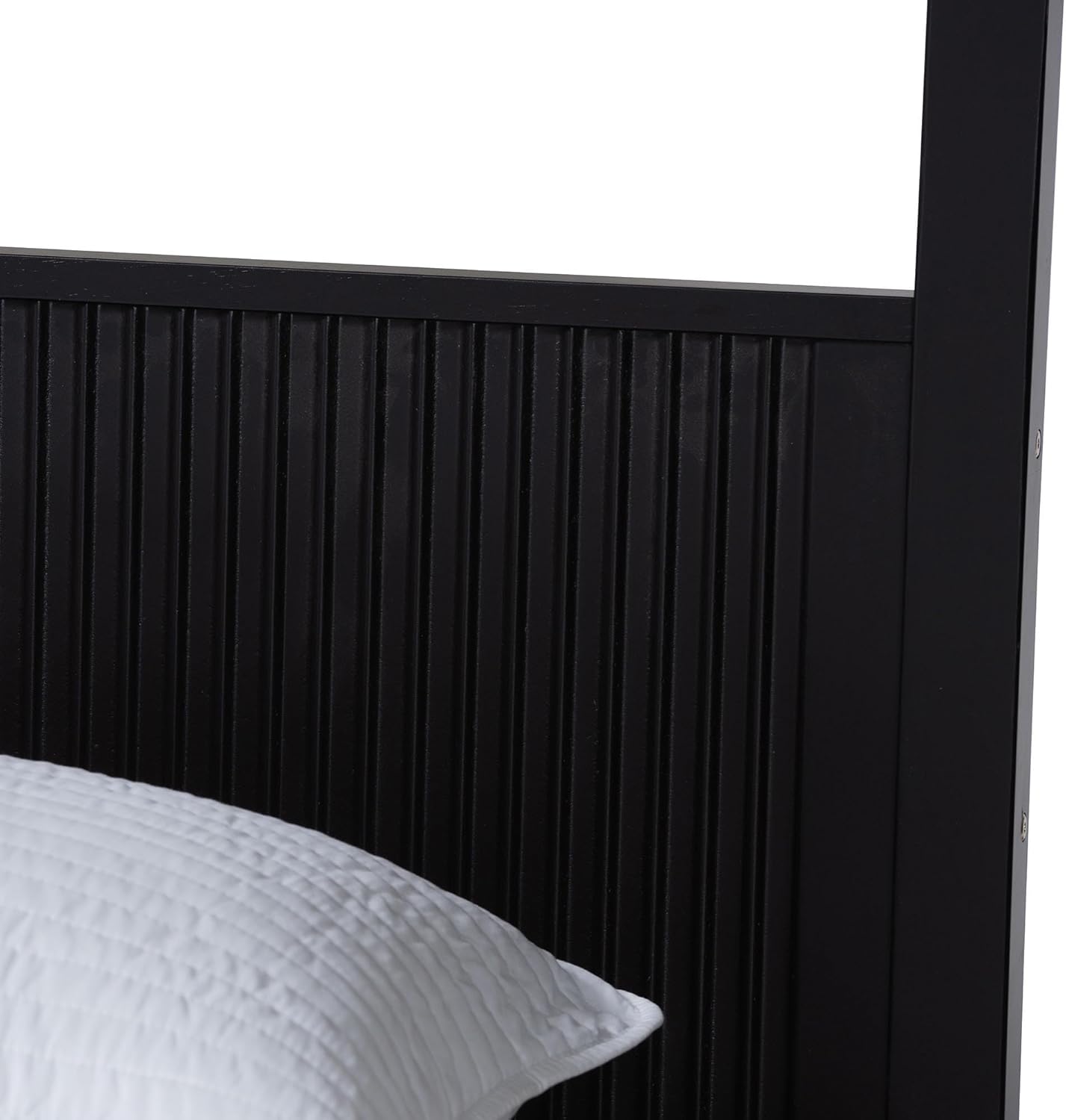 Black King Wood Canopy Bed X2157