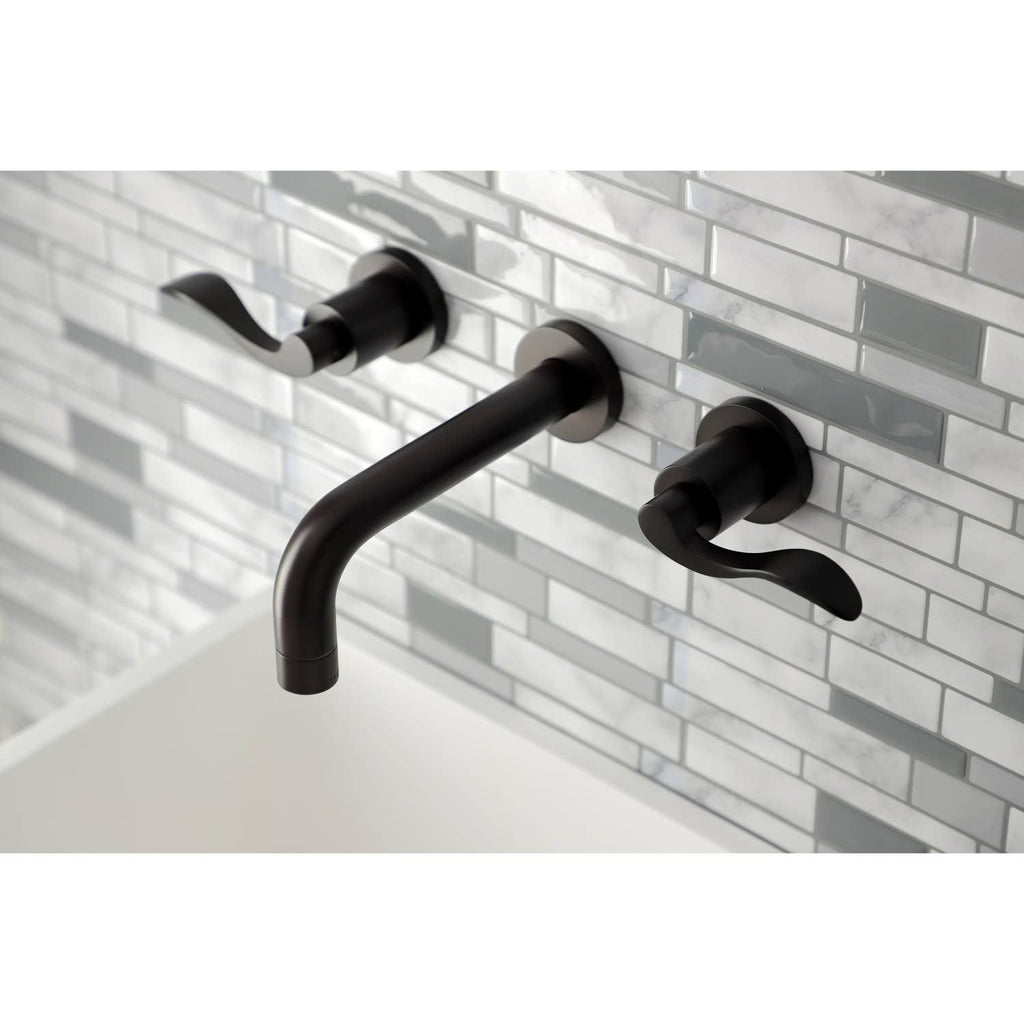 Polished Nickel Wall Mount Bathroom Faucet N9613