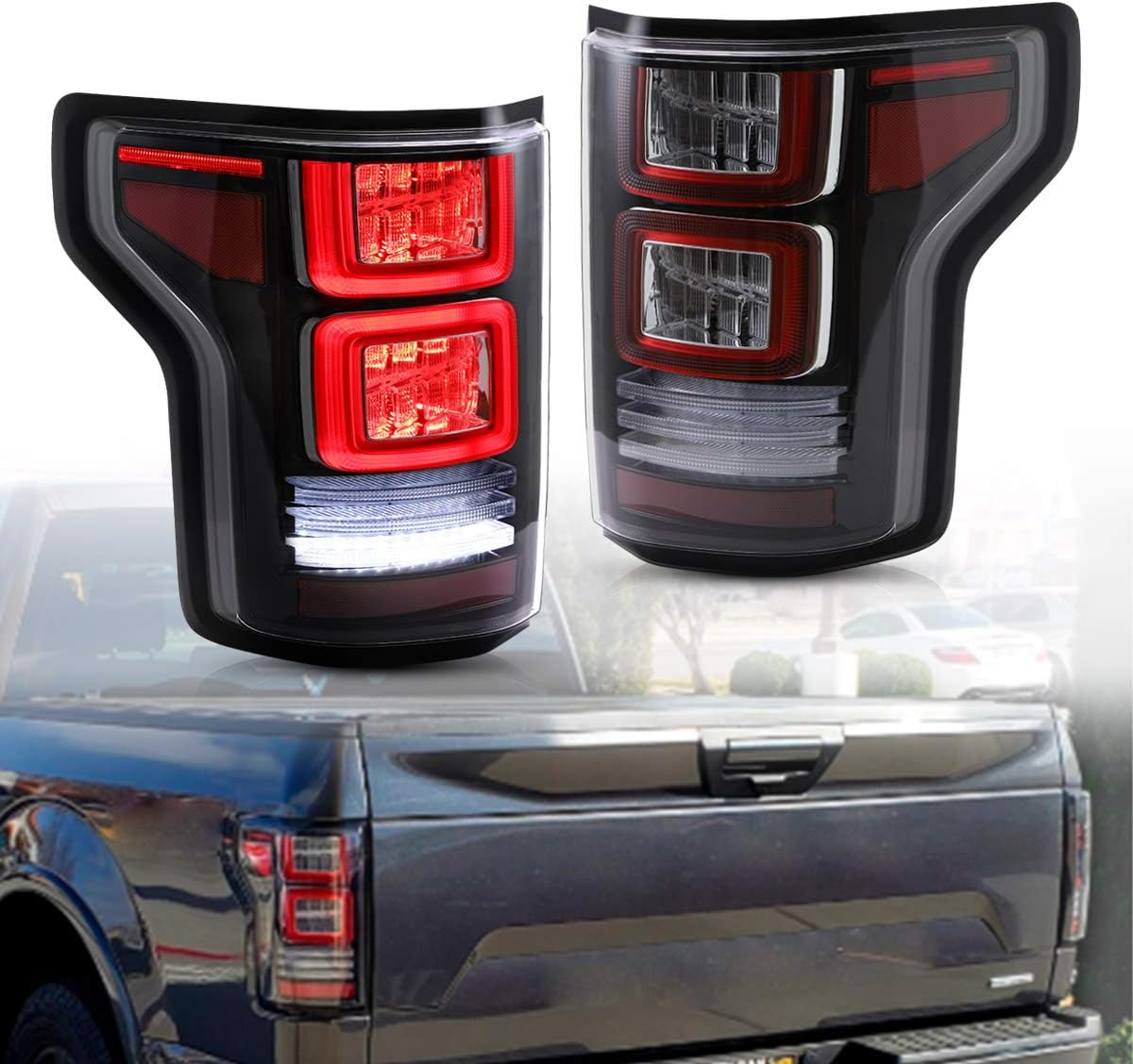 Clear LED Tail Lights for Pickup Truck G23651