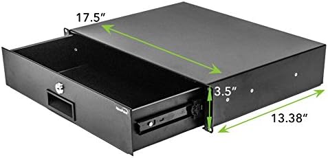19 Inch Rack Mount Lockable Deep Drawer 2U Pack of 2 J3558