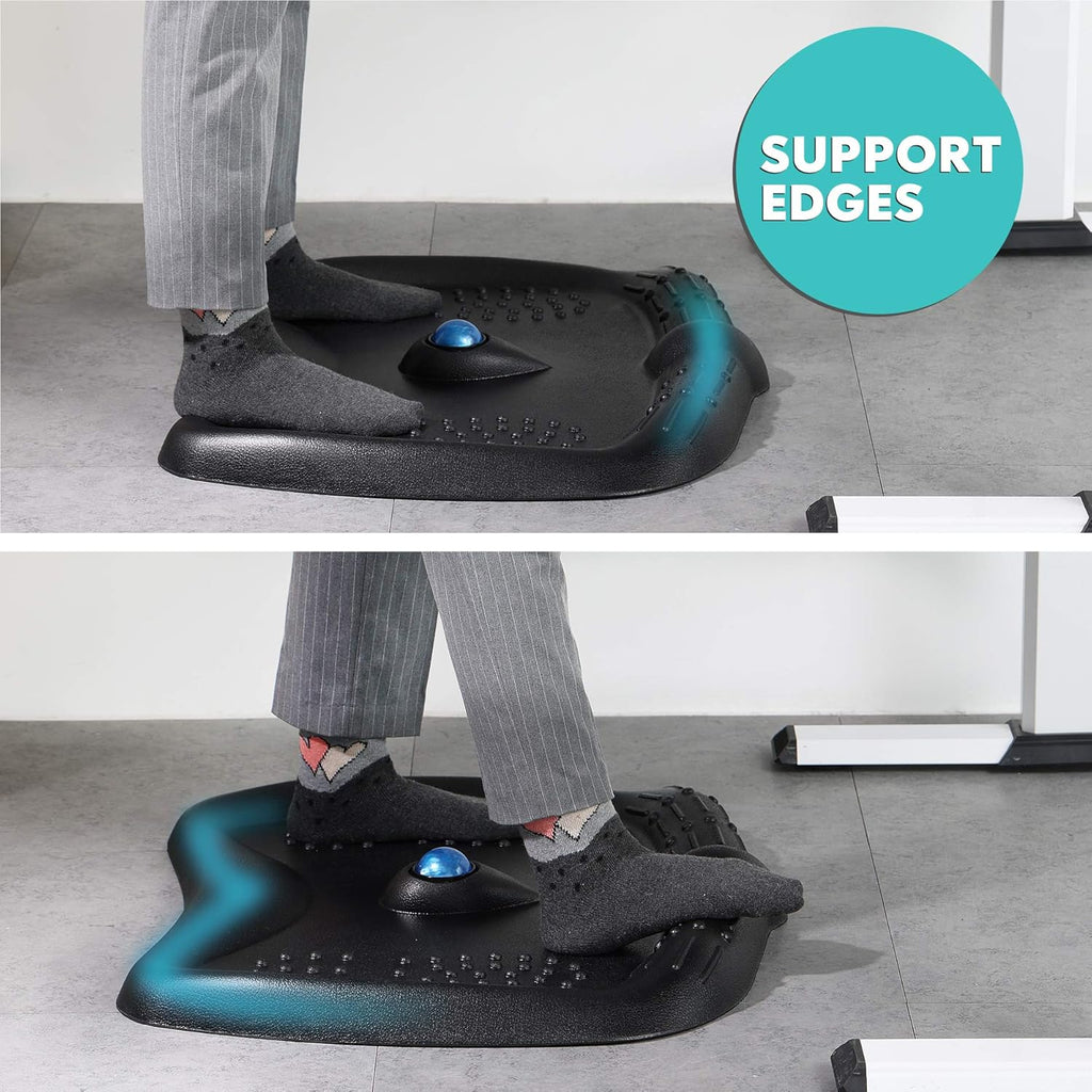 Anti-Fatigue Standing Desk Mat with Foot Massage Ball, Pack of 2 J539
