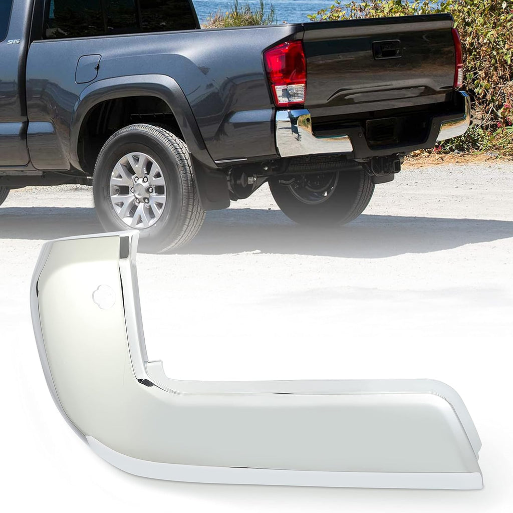 Chrome Rear Bumper End Cap with Sensor Hole Pair for Toyota Tacoma B65529