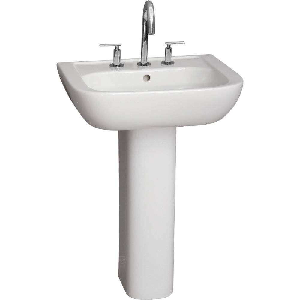 Pedestal Bathroom Sink with Overflow X194