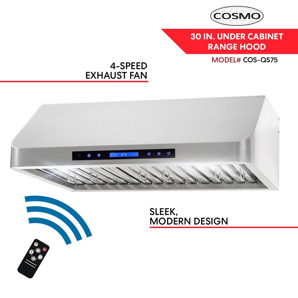 30-Inch Ducted Under Cabinet Stainless Steel Range Hood T48227