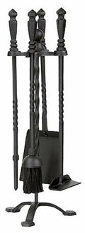 Black Wrought Iron Fireplace Tool Set H642
