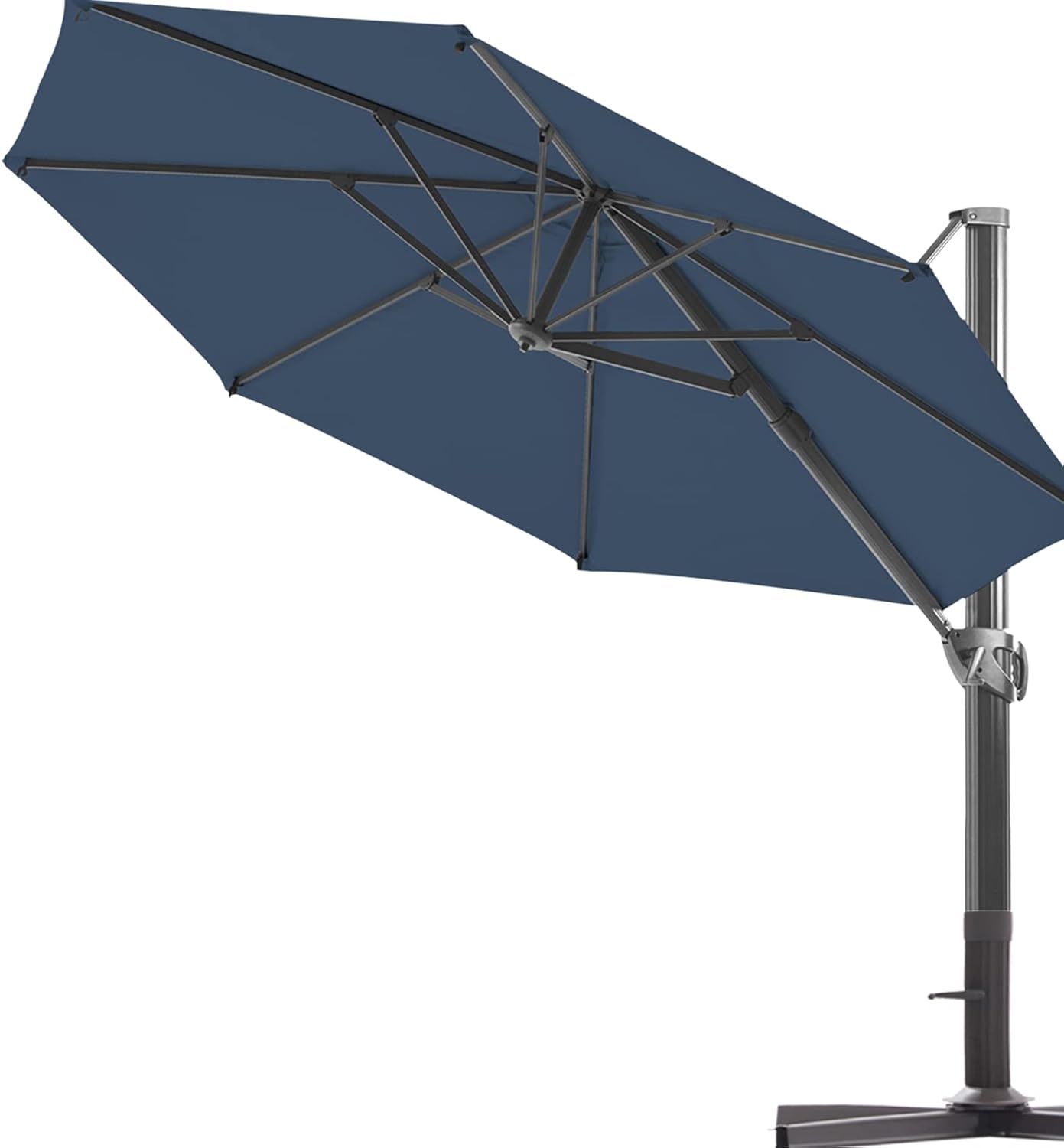 Beige 10x10 ft. Square Aluminum Cantilever Umbrella E4427