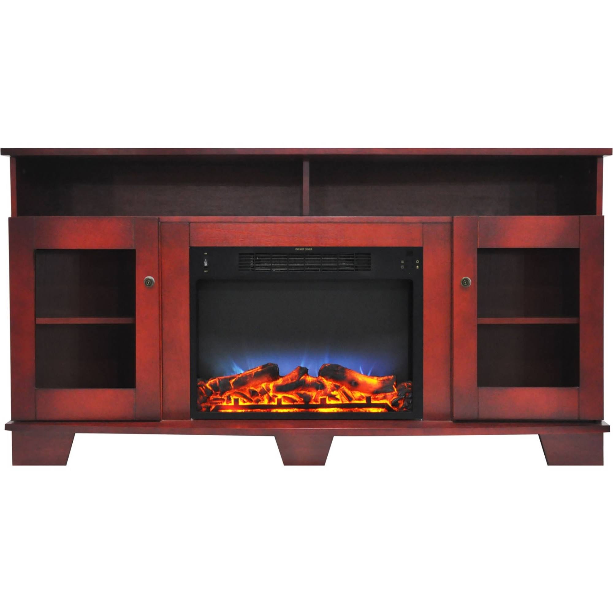 Cherry Electric Fireplace with Entertainment Stand I9433