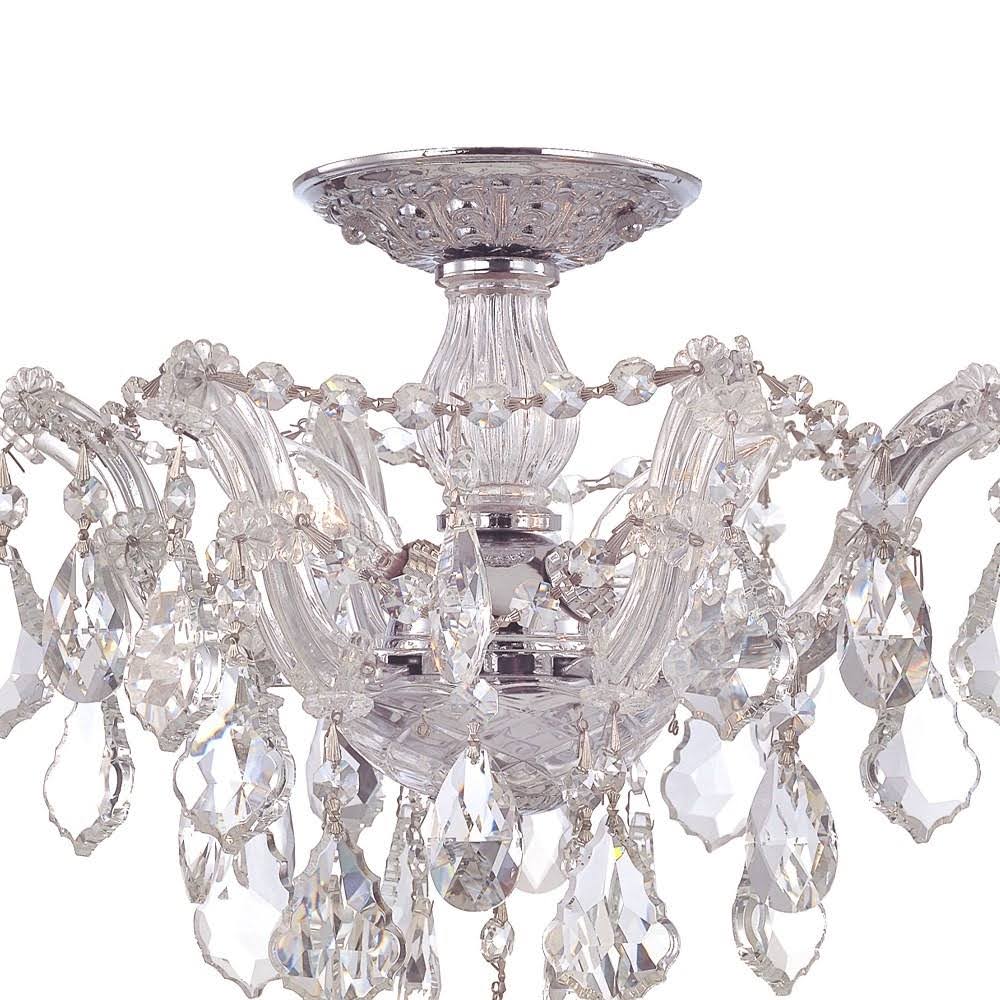 3 Light Spectra Crystal Gold Semi-Flush R11032