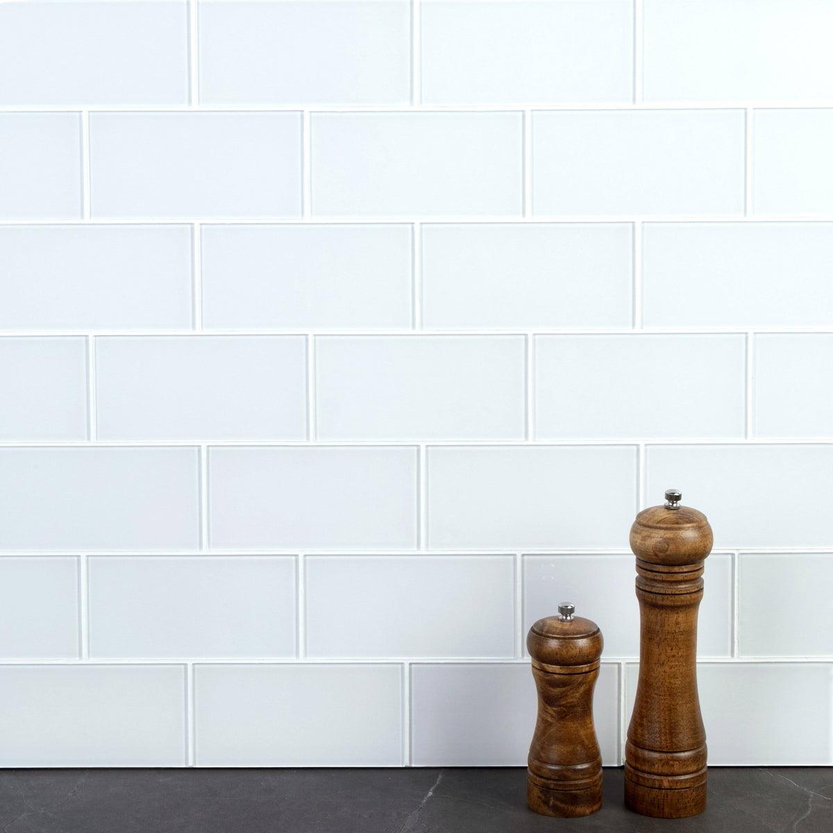 3x22 x 6x22 x 5mm Glass Peel & Stick Subway Tile - 8 Square Feet per Carton - Super White H218861