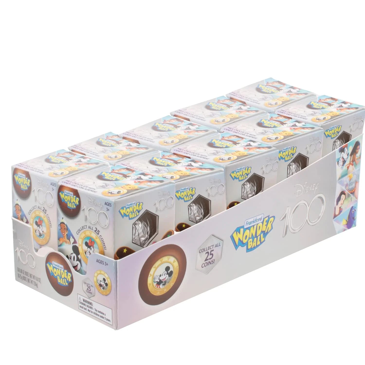 Milk Chocolate Wonder Ball with Surprise Collectible Coin, 10 Pack D7466