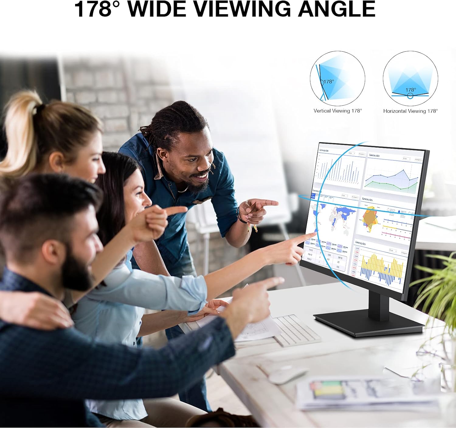 24 inch IPS FHD 1080p LED Monitor, 75Hz, Black X415764