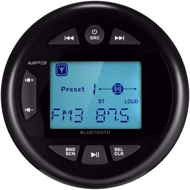 Round Waterproof Marine Radio with Bluetooth X781