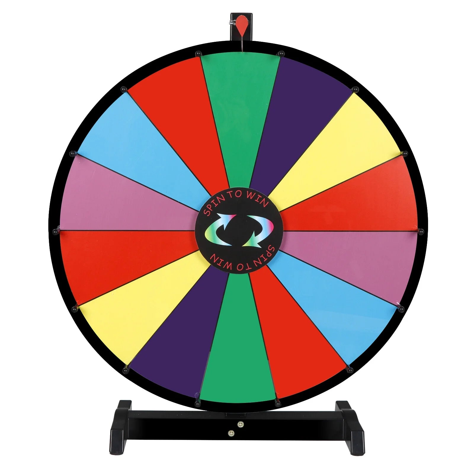 Red Tabletop Prize Wheel with 14 Slots D195