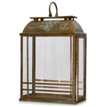 Antique Copper Metal Lantern with Clear Glass O166