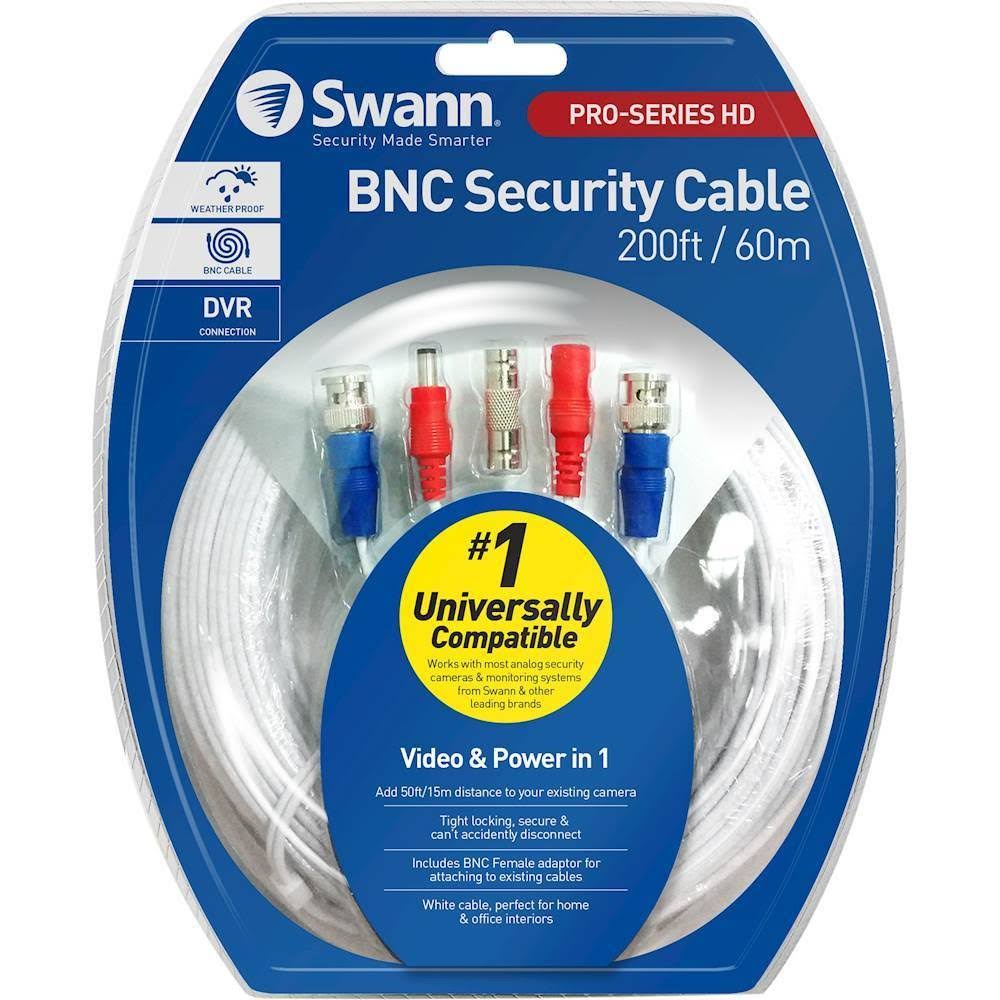 Fire Rated BNC Video/Power Extension Cable 200ft V2908