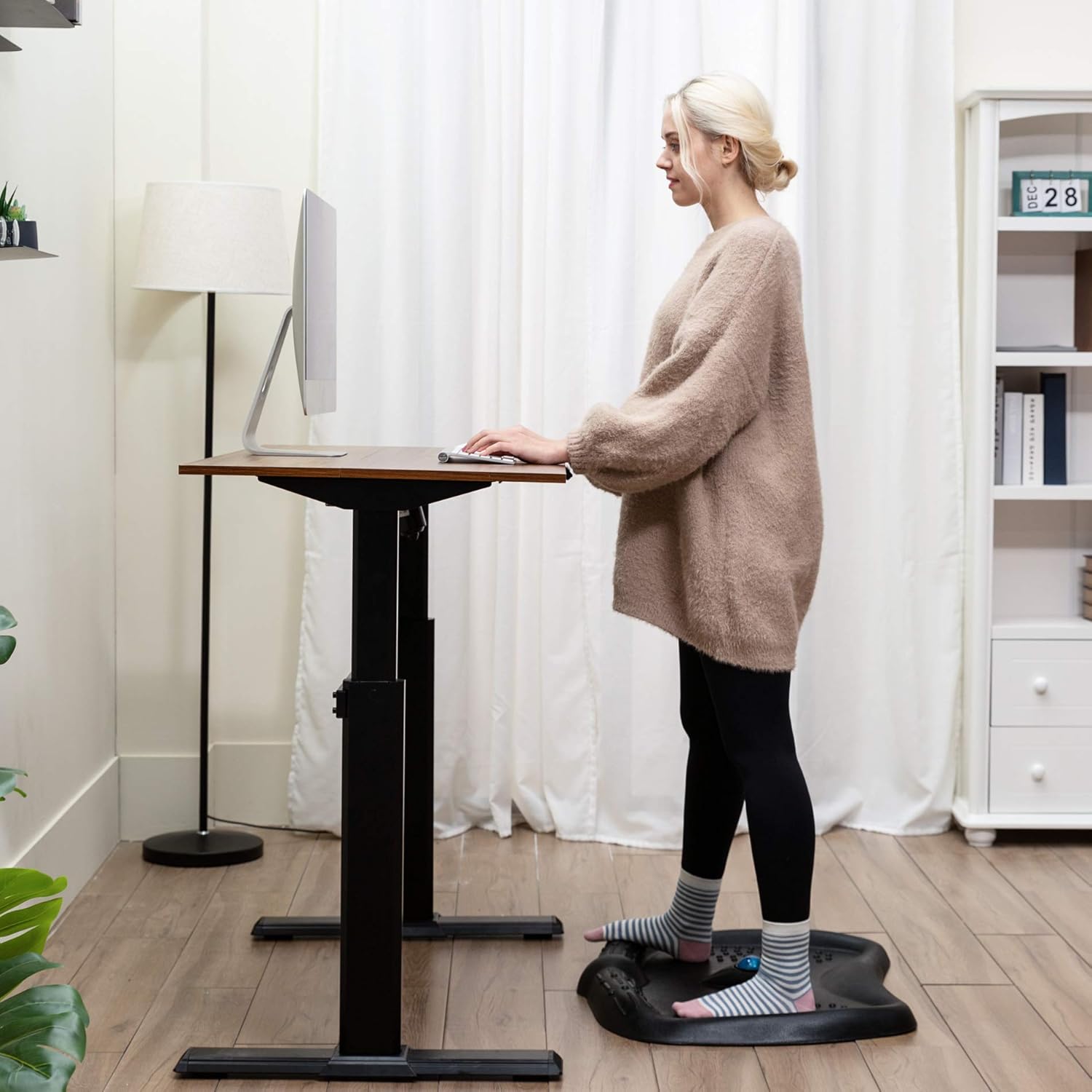 Anti-Fatigue Standing Desk Mat with Foot Massage Ball, Pack of 2 J539
