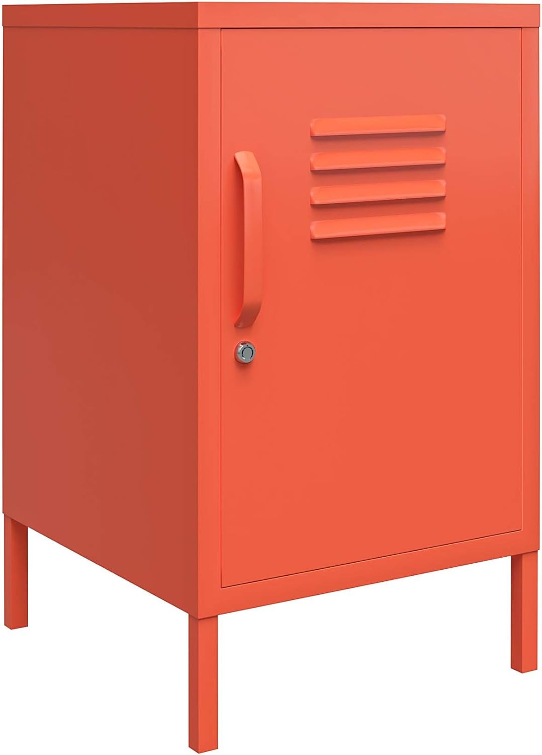 Orange Metal Locker End Table I8904